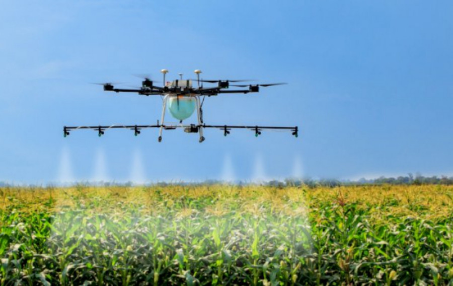 UAV agrícolas. Foto Gobierno de Sindh.