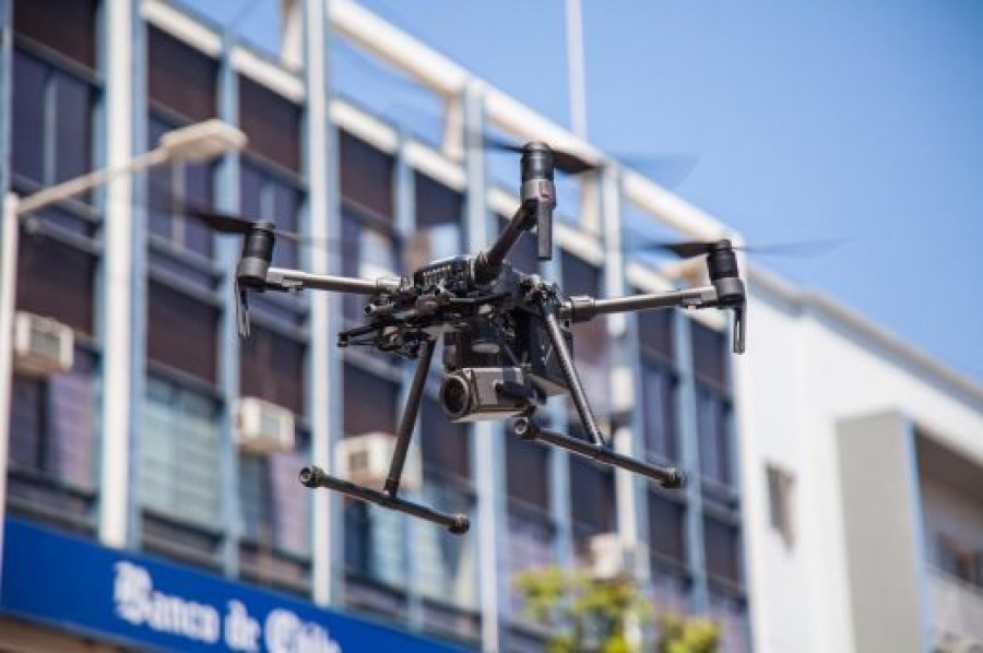 Antofagasta implementó la vigilancia aérea de drones en diciembre de 2018. Foto Subsecretaría de Prevención del Delito