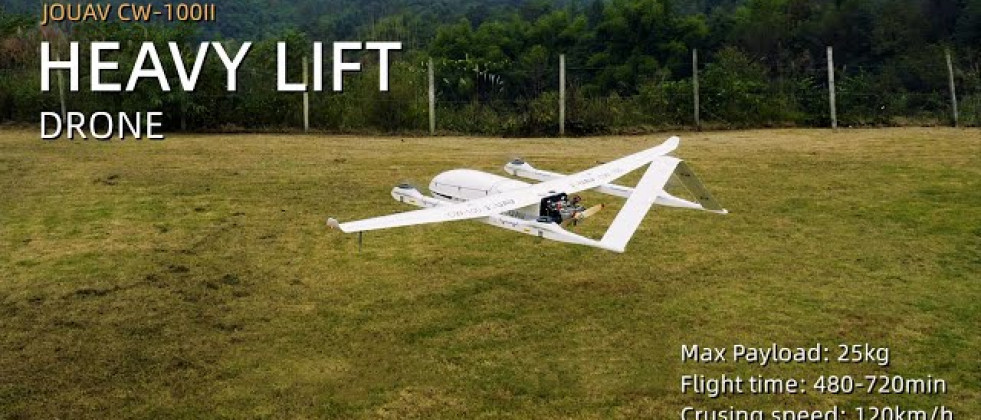 CW-100II Heavy Lift VTOL Drone | 12hrs Endurance and 25kg Payload