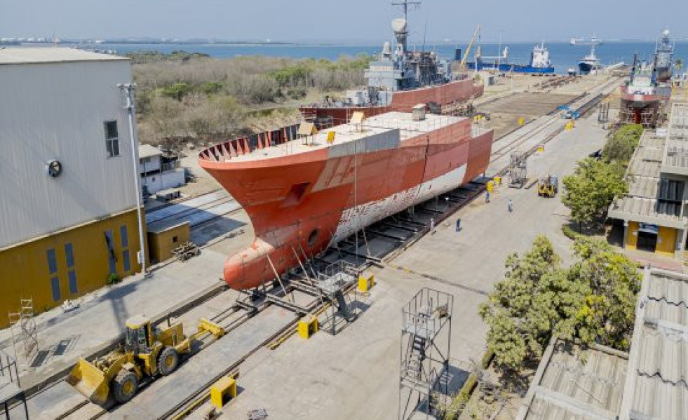 Colombia avanza en la construcción del buque más grande y de mayor complejidad tecnológica del país