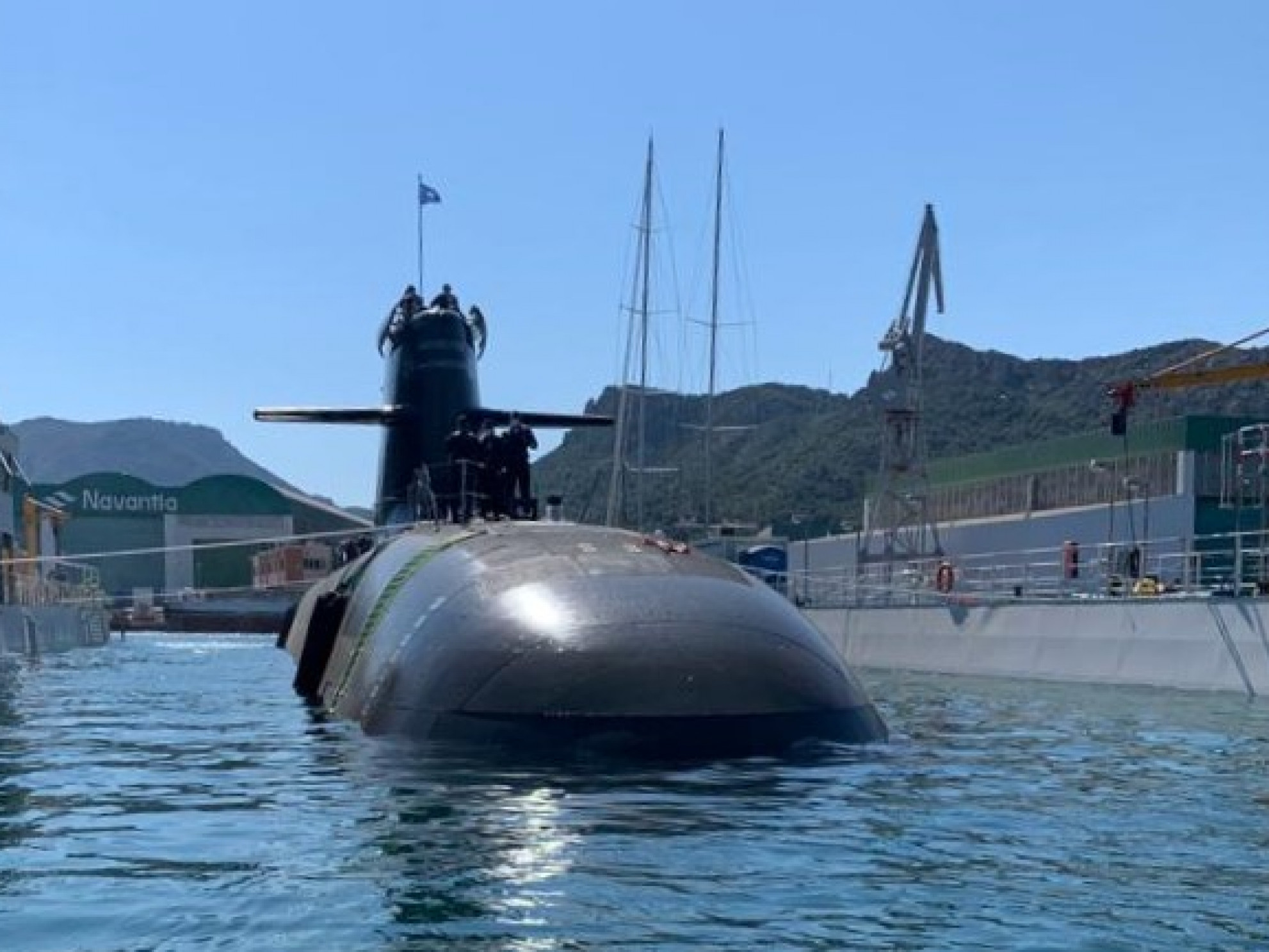 Puesta a flote del submarino S-81 Isaac Peral
