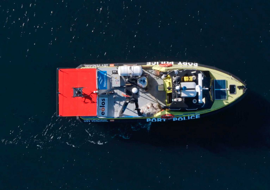 Imagen aérea de una embarcación. Foto Navantia
