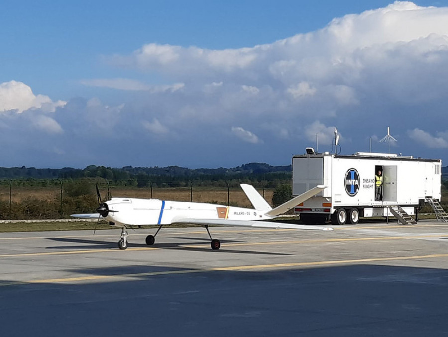UAS Milano en el aeródromo de Rozas. Foto Ministerio de Defensa