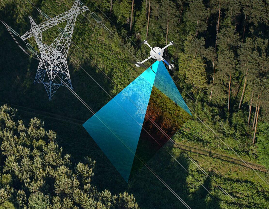 MdLiDAR1000LR de GE y Microdrones. Foto Microdrones