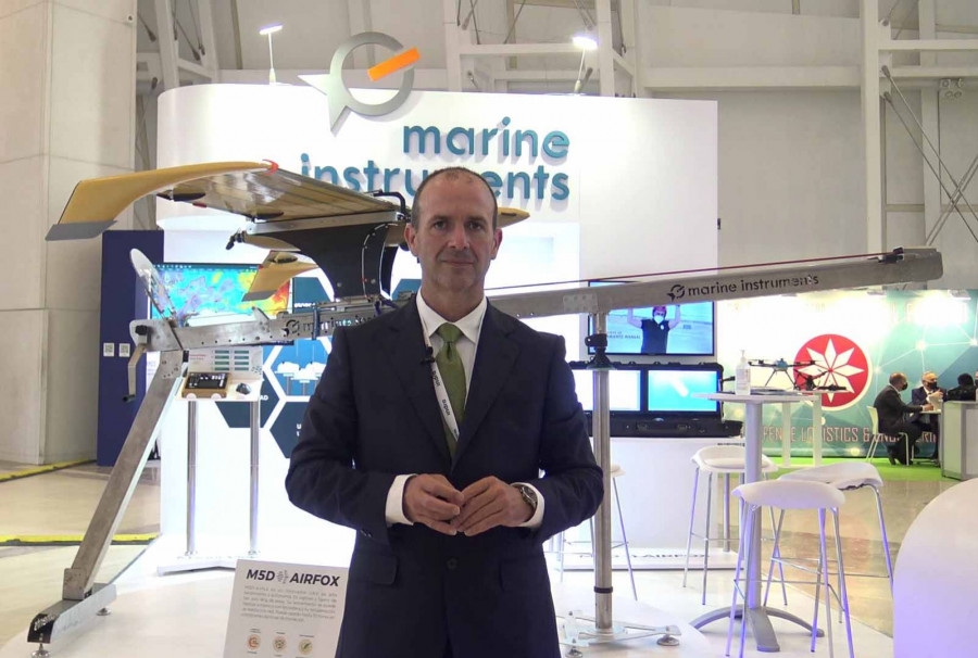 Gabriel Gómez, director general de Marine Instruments, durante UNVEX 2021. Foto Infodron.es