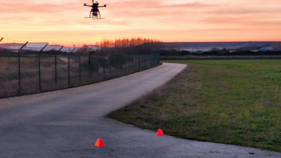 Dron de Aena en el Aeropuerto de Villafría Burgos. Foto Aena.