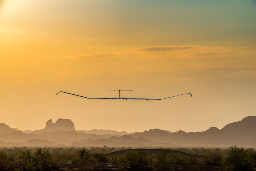 Dron Zephyr en vuelo. Fuente Airbus
