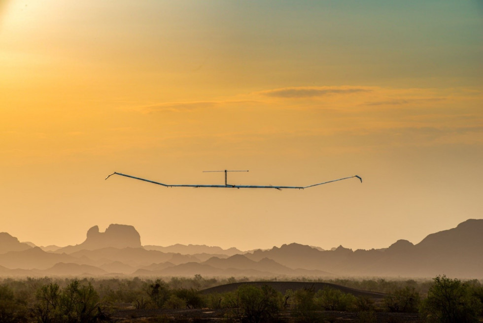 Dron Zephyr en vuelo. Fuente Airbus