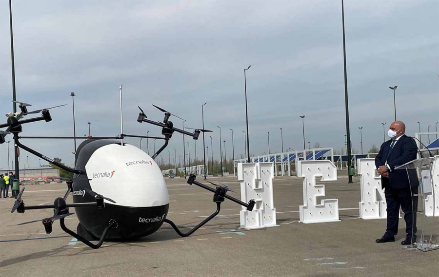 Acto de inauguración del Hera Drone Hub. Foto Infodron.