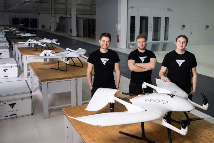 Equipo de Wingcopter. Foto Wingcopter.
