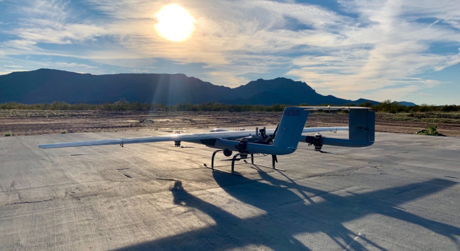 Dron en pista. Foto Volansi.