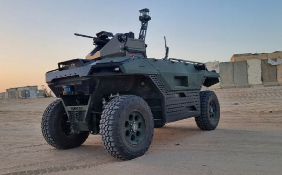 Vehículo terrestre no tripulado y armado Rex MK II. Foto IAI