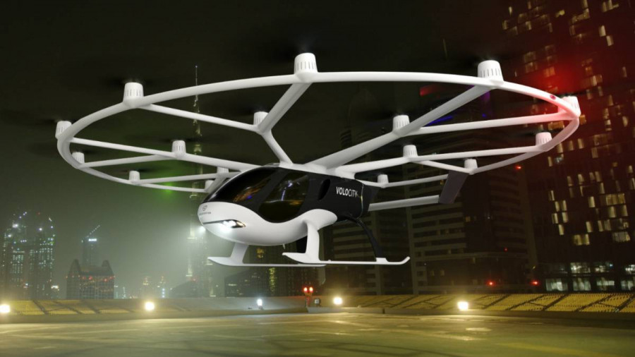 Imagen del prototipo del aerotaxi Volocity. Foto Volocopter