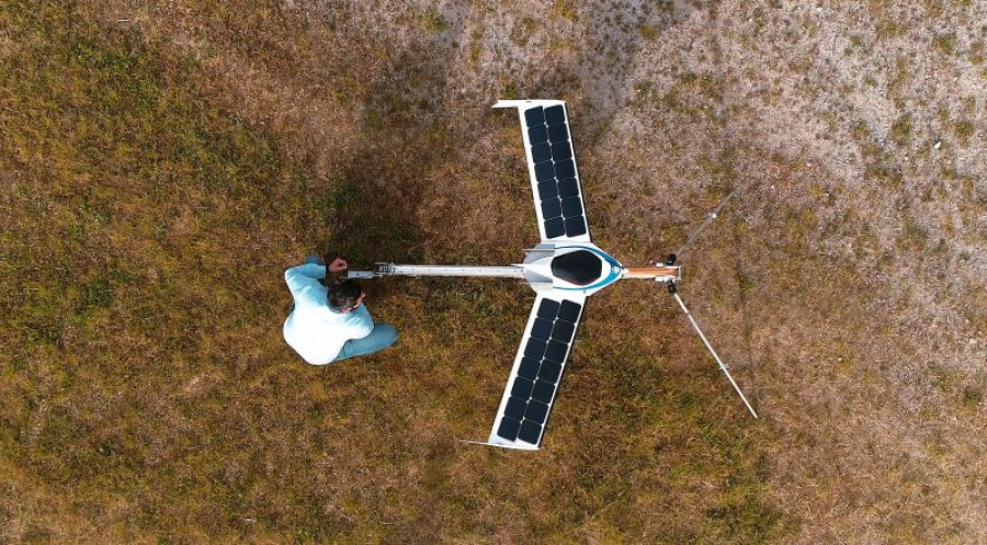 Cíes 2.2 Solar Powered a punto de despegar. Foto UAV Instruments