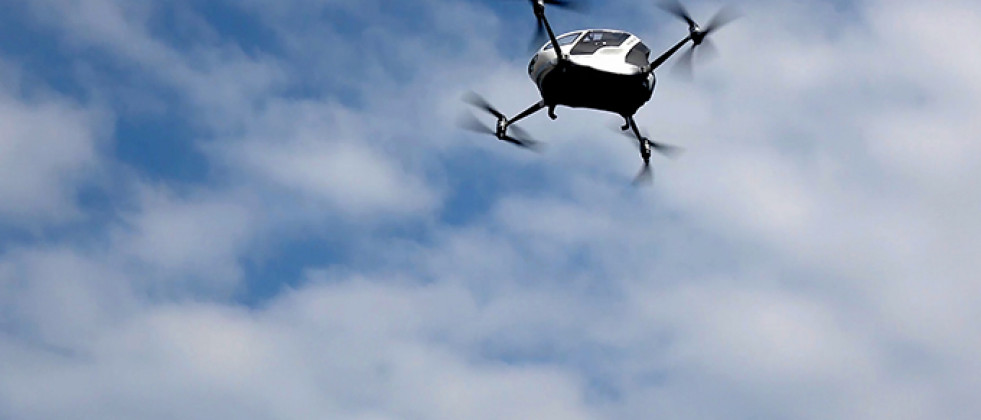 Dron autónomo VTOL. Foto Ehang