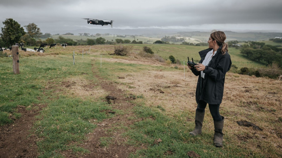 Piloto de dron con UAS de Wing. Foto Wing