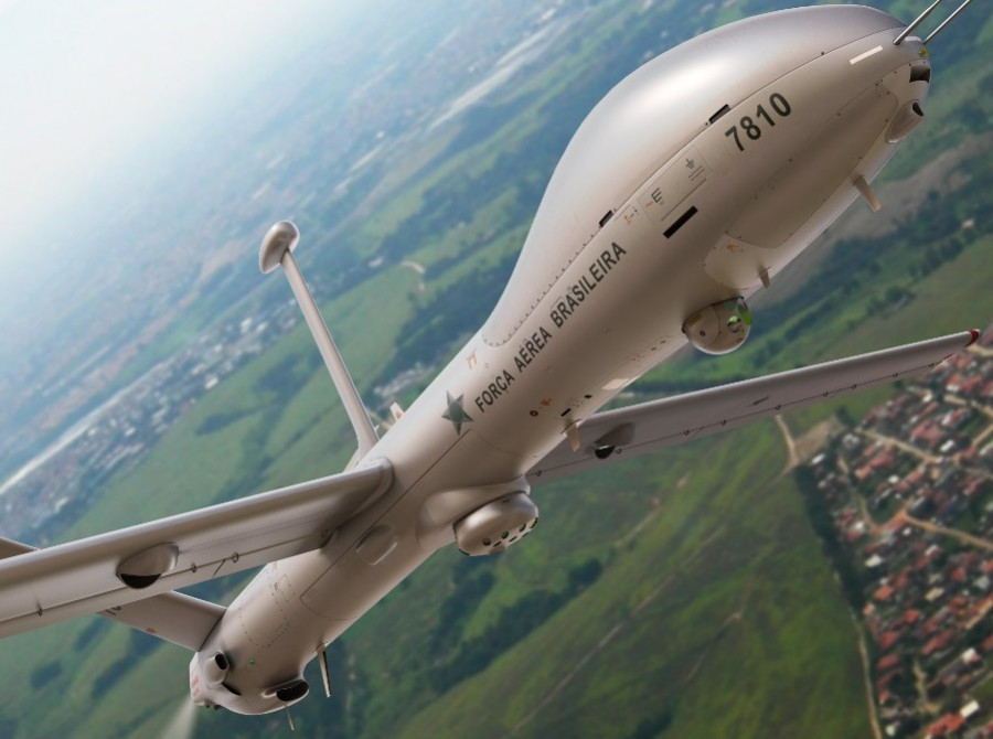 Hermes 900 operado por la FAB. Foto Gino Marcomini