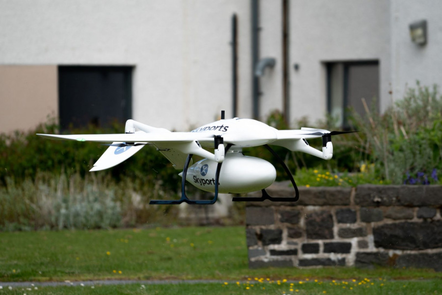 Entrega de drones al NHS. Foto Skyports.