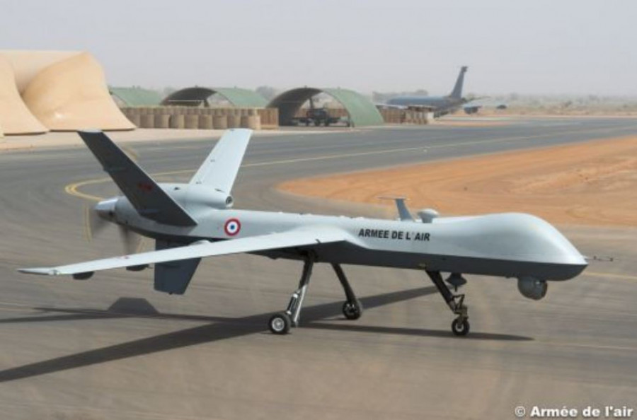 Reaper francés desplegado en el Sahel. Foto Fuerza Aérea de Francia