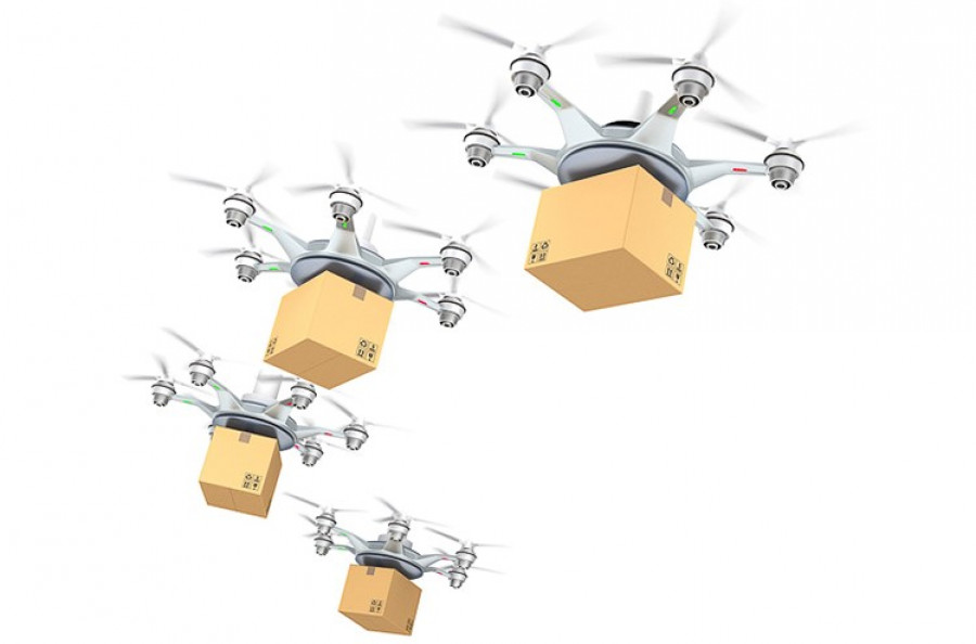 Servicio de paquetería con drones.
