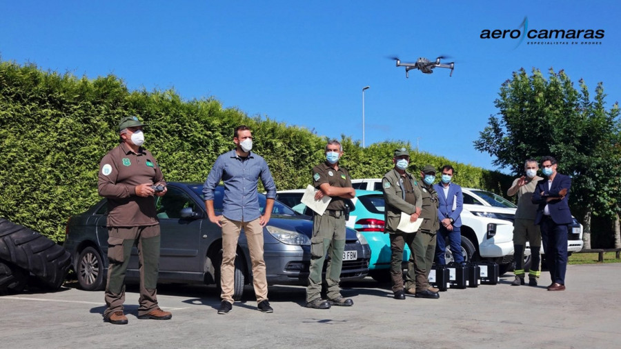 Entrega de UAV en Galicia. Foto Aerocamaras.