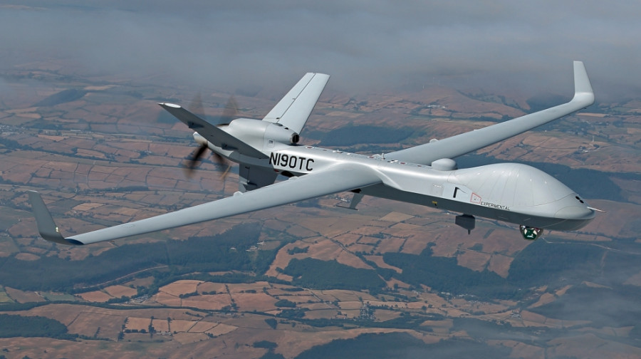 MQ-9B SkyGuardian en vuelo. Foto GA-ASI