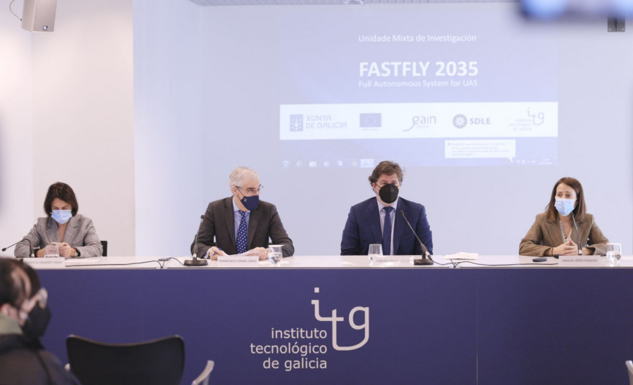 Mesa de la UMI FASTFly 2035 en el Instituto Tecnológico de Galicia ITG. Foto ITG.