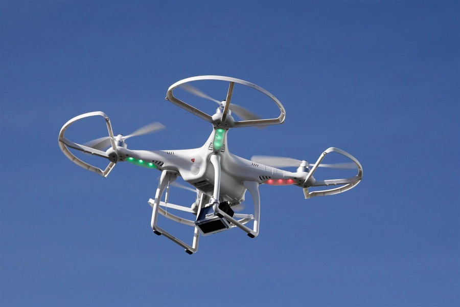Un dron estadounidense en vuelo.