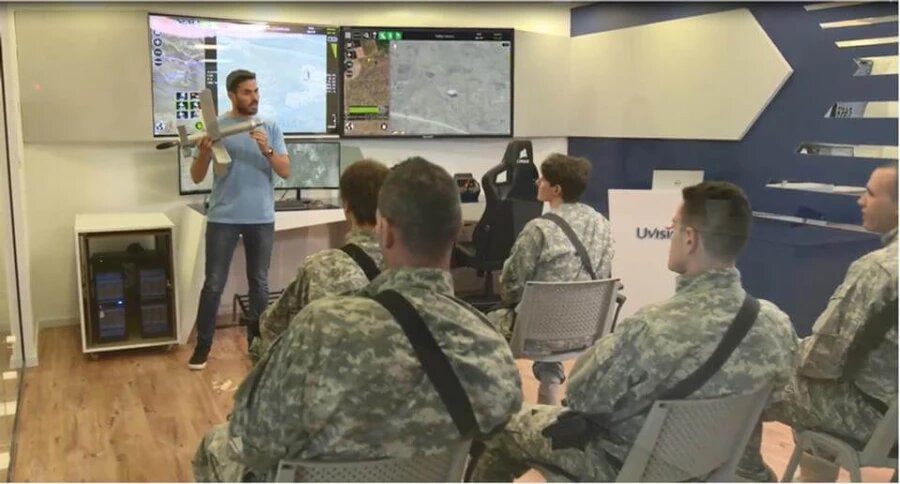 Simulador para drones kamikaze Hero. Foto Uvision