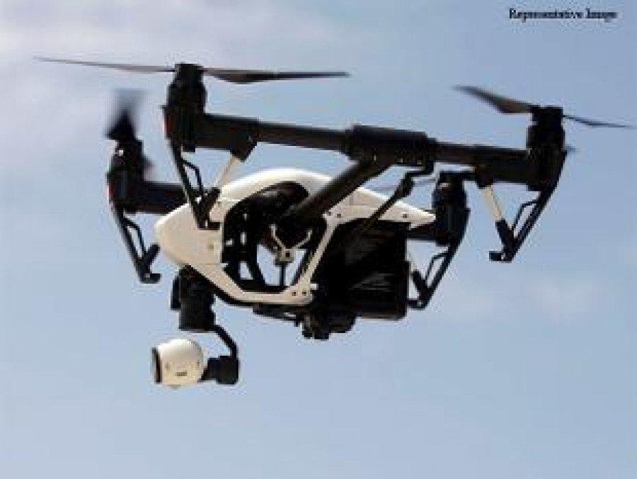 Un dron chino en vuelo.