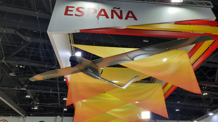 RPAS Tucán en el stand de Everis en el pabellón español. Foto D. García