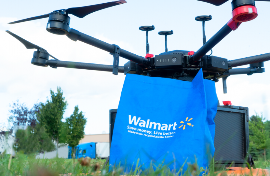 Entrega de drones. Foto Walmart.