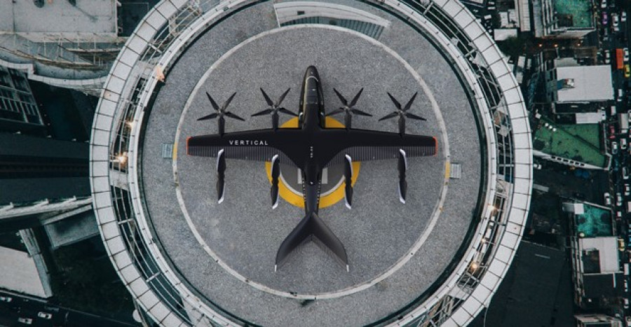 Avión eléctrico de despegue vertical VX4. Foto Vertical Aerospace