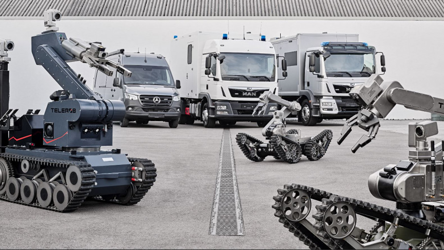 Robots terrestres de Telerob. Foto Telerob