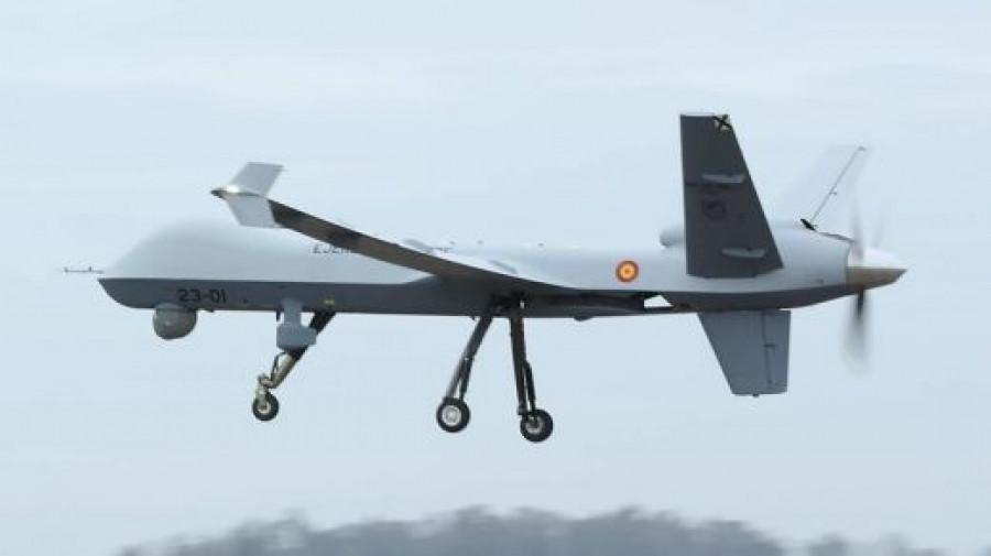 RPAS Predator del Ejército del Aire en vuelo. Foto Ejército del Aire