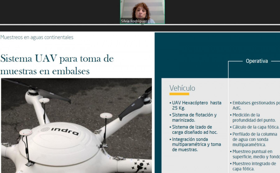 Ponencia de Indra en UNVEX live. Foto Infodron.es.