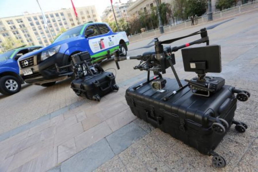 Los drones de DJI tienen una importante participación de mercado en Chile. Foto Subsecretaría de Prevención del Delito