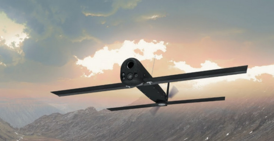 Dron sobrevolando el cielo. Foto AeroVironment Inc.