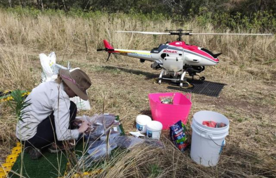 Pruebas con drones en Australia. Foto WWF.