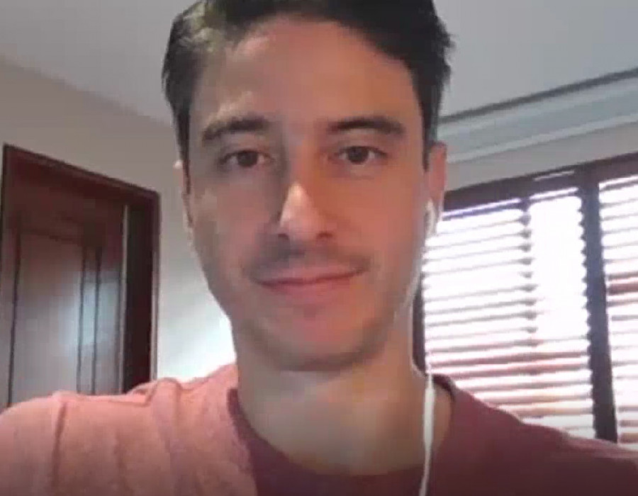 Felipe Varon durante la entrevista con Infodron.es. Foto Skype.