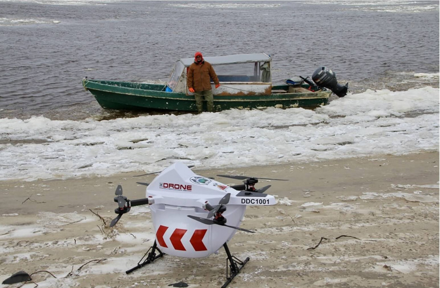 Entrega con drones de DDC. Foto Drone Delivery Canada.