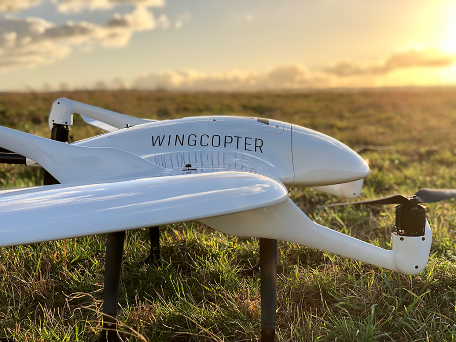 Dron de la empresa. Foto Wingcopter.