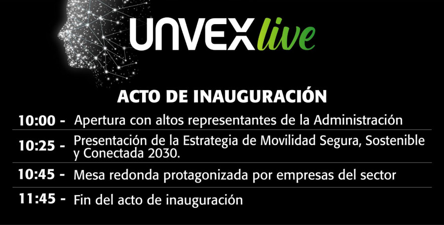 Programa de la inauguración de UNVEX live. Foto UNVEX.