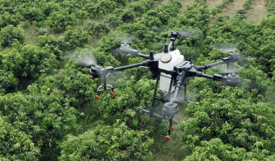 Desinfección con drones. Foto UVigo.