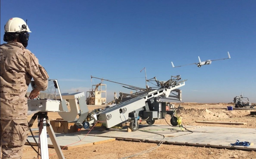 RPAS Scaneagle de la Armada. Foto Emad
