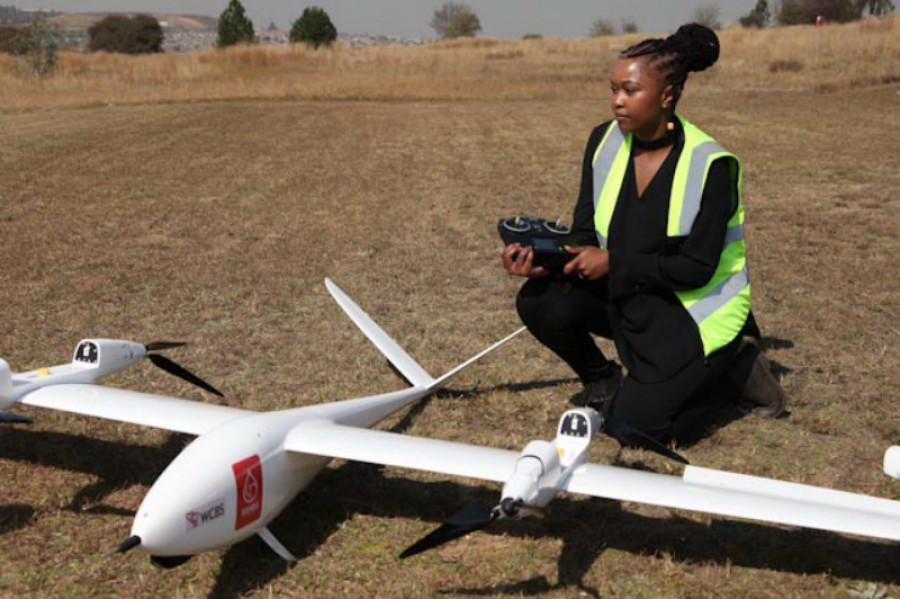 Pruebas con UAV en Sudáfrica. Foto Sanbs.