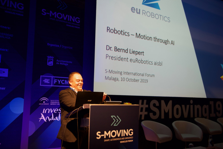 Presidente de euRobotics, Bernd Liepert. Foto S-Moving.