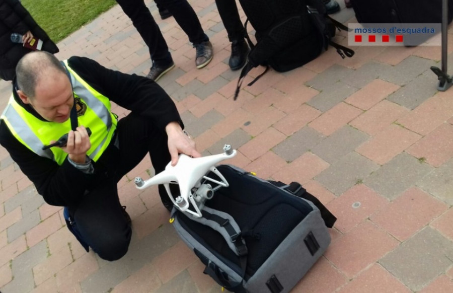 Operaciones con RPAS. Foto Mossos.