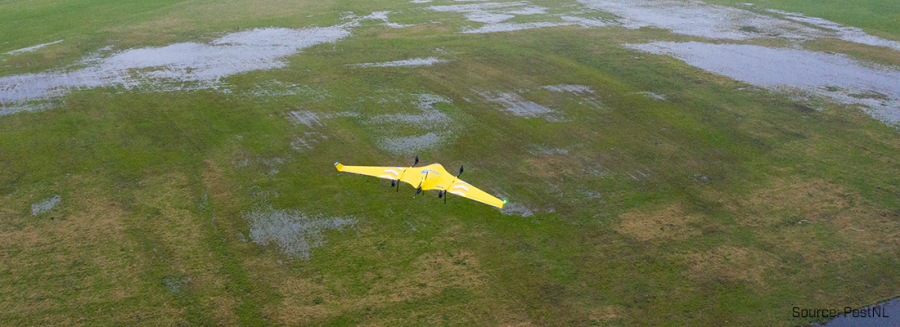 Dron de ala fija del proyecto. Foto ANWB.