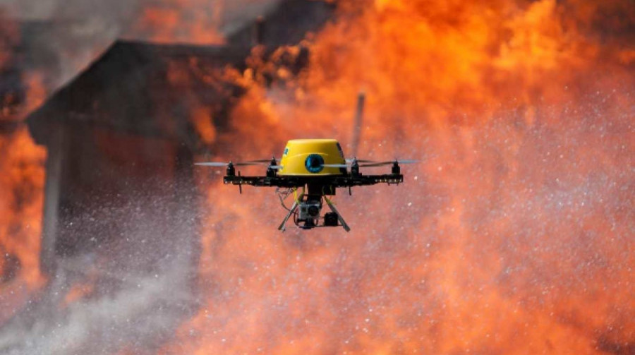 Drones en incendios. Foto Coiico.